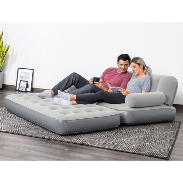 Bestway 3-1 Pripučiama poilsio sofa, pilkos spalvos, PVC