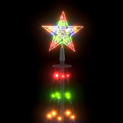 vidaXL Kalėdų eglutė, 50x150cm, kūgio formos, 84 spalvotos LED