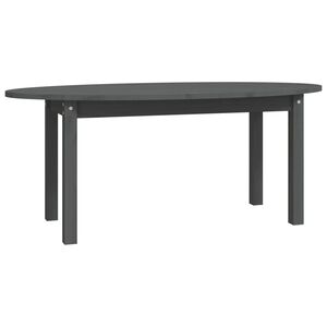vidaXL Kavos staliukas, pilkas, 110x55x45cm, pu&scaron;ies medienos masyvas