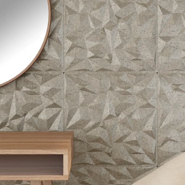 vidaXL Sienų plokštės, 12vnt., betono, 50x50cm, XPS, 3m², ametisto