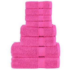 vidaXL Rank&scaron;luosčių rinkinys SOLUND, 8vnt., rožiniai, 600g/m&sup2;
