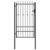 vidaXL Tvora vartai ASTEN 100 x 175 cm Metalas Juoda Užrakintas