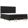 vidaXL Kiemas lova su čiužiniu Juoda 180 x 200 cm audinys