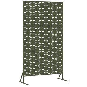 vidaXL Privatumo žaliuzės 100 x 50 x 180 cm Plienas Alyvuogių žalia