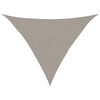 vidaXL Saulės skėtis, 160 g/m&sup2;, trikampė, &scaron;viesiai pilka, 3x3x4,2 m, HDPE