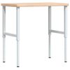 vidaXL Darbastalis, 100x60x(73-99,5)cm, ąžuolo masyvas, stačiakampis