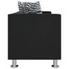 vidaXL Sofa, trivietė, dirbtinė oda, juoda