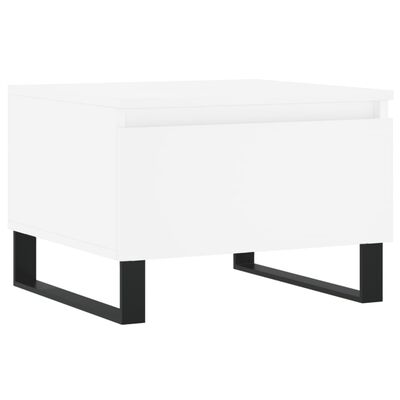vidaXL Kavos staliukas, baltos spalvos, 50x46x35cm, apdirbta mediena