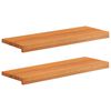 vidaXL Laiptų pakopos 2 vnt. 80 x 25 x 2 cm &Scaron;viesiai rudas
