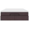 vidaXL Osmanų lovos rėmas su čiužiniu, rudas, 140x200cm, audinys