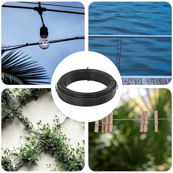 vidaXL Tvorelių rišimo viela Antracitas 25 m PVC