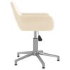 vidaXL Pasukamos valgomojo kėdės, 4vnt., kreminės spalvos, aksomas