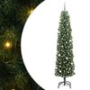vidaXL Dirbtinė Kalėdų eglutė Žalia 240 cm PVC, plienas ir plastikas