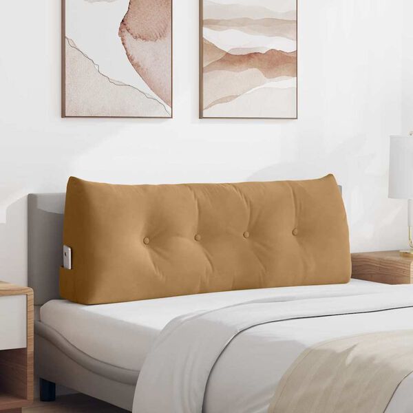 vidaXL Apsaugos Pagalvė Ruda 120 x 24 x 50 cm Aksomas