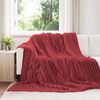 vidaXL Mesti antklodės 6 pcs Bordo raudona 270 x 240 cm Flysas
