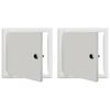 vidaXL Prieigos skydas 2 vnt. Balta 23 x 23 x 3 cm Plienas