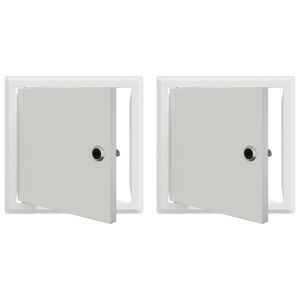 vidaXL Prieigos skydas 2 vnt. Balta 23 x 23 x 3 cm Plienas