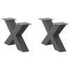 vidaXL Kavos staliuko kojelės, 2 vnt., antracito spalvos, 50x(30-31) cm, plienas