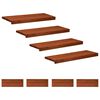 vidaXL Laiptų pakopos 8 vnt. 80 x 25 x 2 cm Ruda Kietas bukas medis