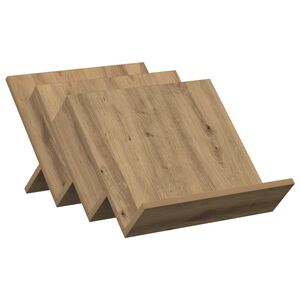 vidaXL Žurnalų stovas su lentyna Amatininkų ąžuolas 53 x 40 x 28,5 cm