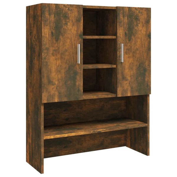 vidaXL Skalbimo mašinos spintelė, dūminio ąžuolo, 70,5x25,5x90cm