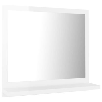 vidaXL Vonios kambario veidrodis, baltas, 40x10,5x37cm, MDP, blizgus