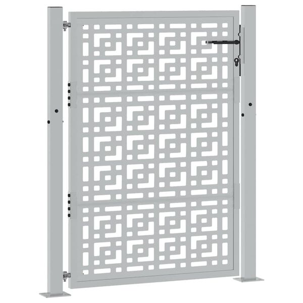 vidaXL Sodo vartai, 100x125 cm, atsparūs oro sąlygoms, plienas, kryžiaus raštas