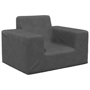 vidaXL Vaiki&scaron;ka sofa, antracito spalvos, mink&scaron;tas pliu&scaron;as