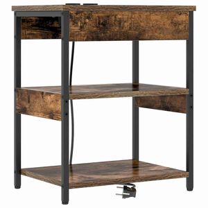 vidaXL &Scaron;alia lovos spintelė Rūkyta ąžuolas 41 x 31 x 51 cm