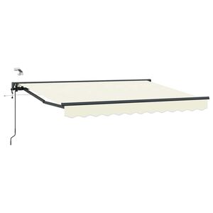 vidaXL Elektrinė i&scaron;traukiama pavėsinė Kremo ir antracito 2,5 x 2 m