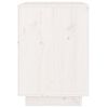 vidaXL Naktinė spintelė, balta, 40x35x50cm, pušies medienos masyvas