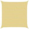 vidaXL Saulės &scaron;e&scaron;ėlio audinys Geltona ir balta 6 x 6 m HDPE