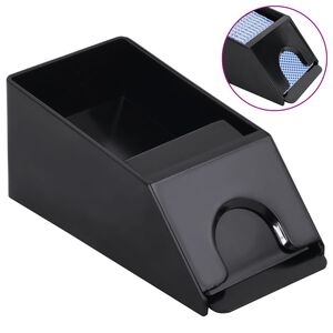 vidaXL Kortų laikiklis, juodos spalvos, 2 kortų kaladėms