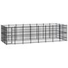 vidaXL Lauko voljeras &scaron;unims, plienas, 22,12m&sup2;