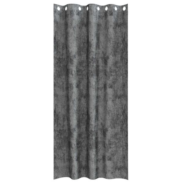 vidaXL Aksominio tipo užuolaidos 2 pcs Pilka 260 x 140 cm Aksomas