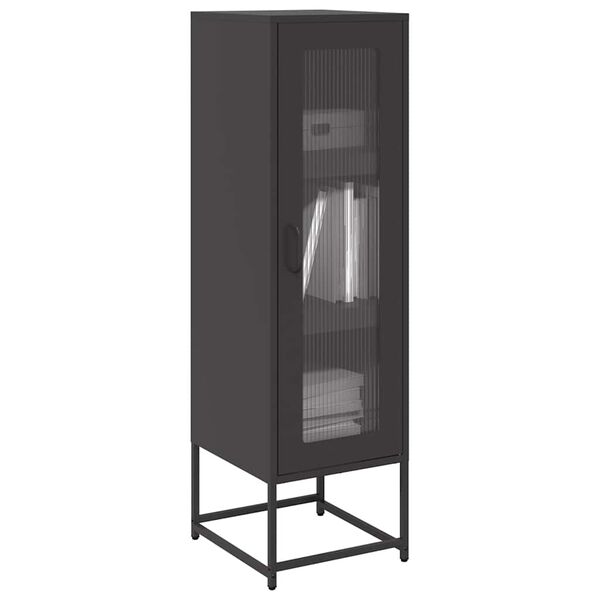 vidaXL Highboard Black 36x39x123 cm &Scaron;altai valcuotas plienas