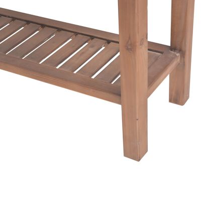 vidaXL Konsolinis staliukas, tvirta eglės mediena, 122 x 35 x 80 cm