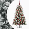 vidaXL Dirbtinė eglutė su lankstomomis &scaron;akomis ir bumbulais 150 cm