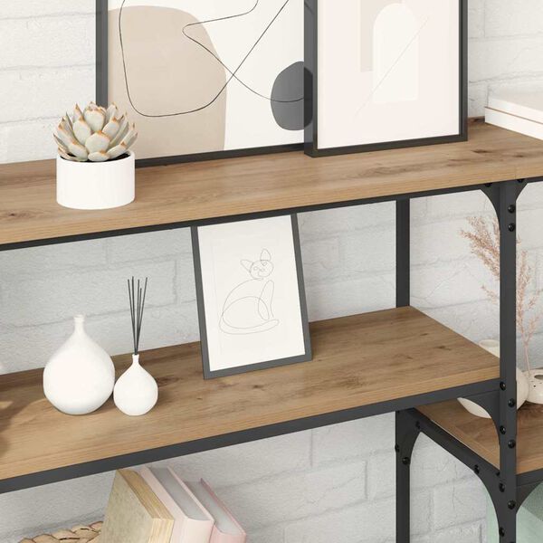 vidaXL Konsolinis stalas Amatininkų ąžuolas 150 x 29 x 76,5 cm