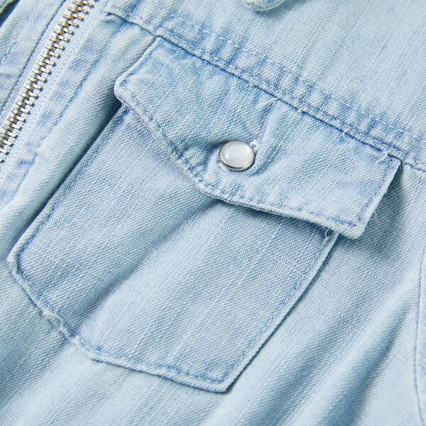 Vaikiškas kombinezonas trumpomis rankovėmis, mėlynas, 128 dydžio