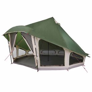 vidaXL Tipi palapinė su stogu Žalia 508 x 470 x 300 cm tafta