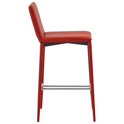 vidaXL Baro baldų komplektas, 3 dalių, raudonos spalvos, dirbtinė oda