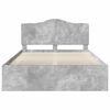 vidaXL Lovos rėmas Betono pilka 150 x 200 cm Kietos pu&scaron;ies mediena
