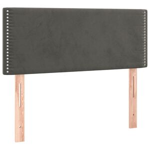vidaXL Galvūgalis, tamsiai pilkos spalvos, 90x5x78/88cm, aksomas