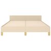vidaXL Lovos rėmas be čiužinio, kreminės spalvos, 140x200cm, audinys