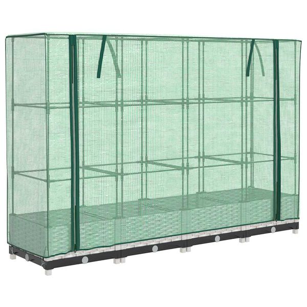 vidaXL Pakelta lysvė su &scaron;iltnamio dangčiu, 160x40x123cm