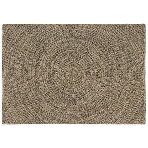 vidaXL Zoninės kiliminės dangos Natūrali ir juoda 140 x 200 cm Džiutas