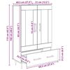 vidaXL Auk&scaron;tas spintelė su stalčių Juodas ąžuolas 69,5 x 31 x 115 cm