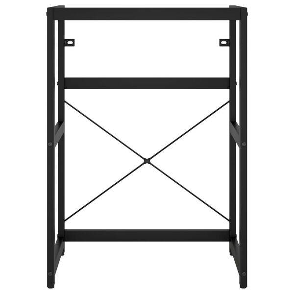 vidaXL Vonios kambario praustuvo rėmas, juodas, 59x38x83cm, geležis