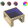 vidaXL Kavos staliukas su Infinity LED lemputėmis, ąžuolo, 50x53x30cm